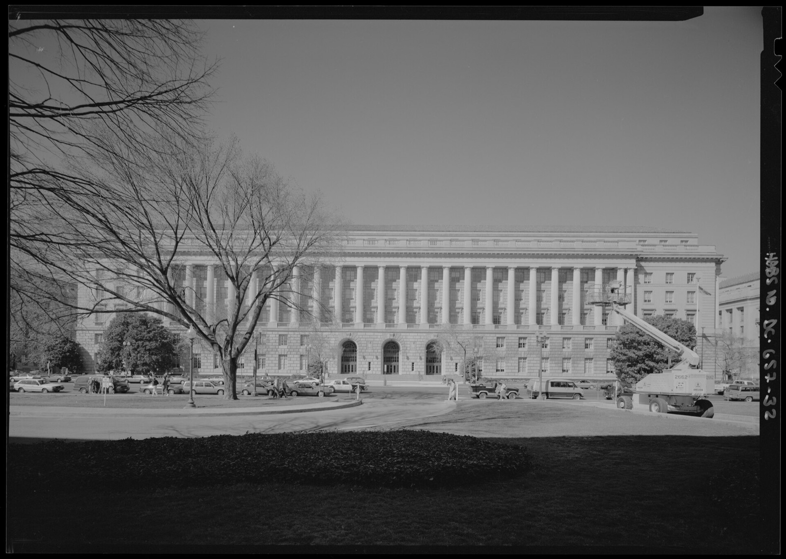 Architectural elevation of the Constitution Avenue facade of the IRS Headquarters Building in Washington, D.C.